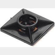 Площадка для хомута-стяжки 19х19 мм самоклеящаяся черная STARFIX 100 штук (SMP2-77220-100)