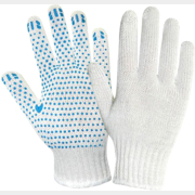 Перчатки хлопчатобумажные с ПВХ точечным покрытием ВИВАТЭКС ПРО 7,5 класс белые От минимальных рисков (2043)