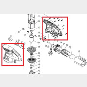 Корпус в сборе для шлифмашины эксцентриковой WORTEX RS1250-1AE (JD2523T-09)