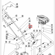 Гайка барашковая рукоятки для газонокосилки ECO LG-733 (605104-124)