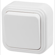 Выключатель одноклавишный наружный ЮПИТЕР Стандарт белый (JP7410-01)