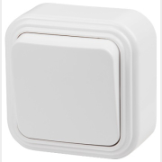 Выключатель одноклавишный наружный ЮПИТЕР Стандарт белый (JP7410-01)