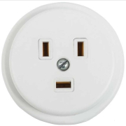 Розетка для электроплиты наружная с заземлением BYLECTRICA белая (РА32-072)