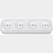 Розетка четверная наружная BYLECTRICA Вариант белая (РА16-0185)