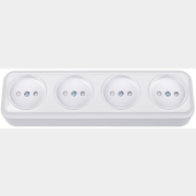 Розетка четверная наружная BYLECTRICA Вариант белая (РА16-0185)