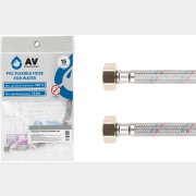 Гибкая подводка для воды гайка 1/2" - гайка 1/2" 100 см ПВХ оплетка AV ENGINEERING (AVE212100)
