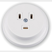 Розетка для электроплиты скрытая с заземлением BYLECTRICA белая (РС32-076)