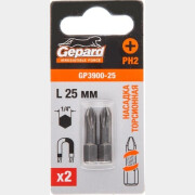 Бита для шуруповерта магнитная PH2 25 мм GEPARD 2 штуки (GP3900-25)