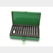 Набор бит шестигранных 4-12 мм 15 штук в металлическом боксе TOPTUL (GAAD1508)