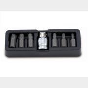 Набор бит TORX 10 мм Т25-Т55 + переходник 1/2" 7 предметов TOPTUL (GAAT0705)