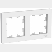 Рамка двухместная SCHNEIDER ELECTRIC AtlasDesign белая (ATN000102)