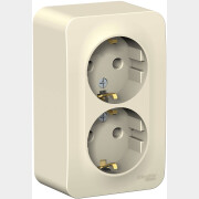 Розетка двойная наружная с заземлением SYSTEME (SCHNEIDER) ELECTRIC Blanca молочная (BLNRA010212)