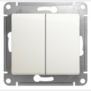 Выключатель двухклавишный скрытый SYSTEME (SCHNEIDER) ELECTRIC Glossa перламутр (GSL000651)