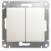 Выключатель двухклавишный скрытый SYSTEME (SCHNEIDER) ELECTRIC Glossa перламутр (GSL000651)