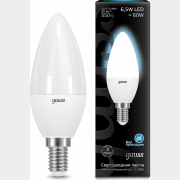 Лампа светодиодная E14 GAUSS Black C37 6,5 Вт 4100K (103101207)