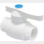 Кран шаровой ПП 25 стандарт белый РосТурПласт (25958)