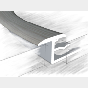 Профиль декоративный алюминиевый КТМ-2000 314-618М 2,7 м дуб снежный