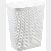Корзина для белья IDEA Пирула белая 35 л (М2614)