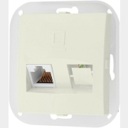 Розетка компьютерная BYLECTRICA Стиль бежевая (РК18-007 бежевый)