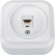 Розетка компьютерная наружная BYLECTRICA Вариант белая (РК18-5111)
