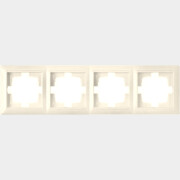 Рамка четырехместная BYLECTRICA Стиль бежевая (ЮЛИГ.735212.217 беже)