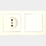 Выключатель с розеткой скрытый BYLECTRICA Стиль бежевый (В-РЦ-685 бежевый)