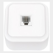 Розетка телефонная наружная BYLECTRICA Пралеска белая (ТР4-017)