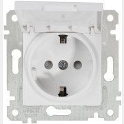 Розетка скрытая с крышкой и заземлением MUTLUSAN Rita белая (2200 611 0201)