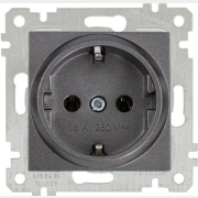 Розетка скрытая с заземлением MUTLUSAN Rita дымчатая (2200 600 0295)