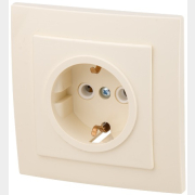 Розетка скрытая с заземлением ЮПИТЕР Стандарт бежевая (JP7425-01)