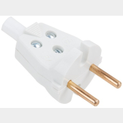 Вилка электрическая прямая 6 А 250 В ЮПИТЕР белая (JP7604-01)