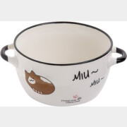 Супница керамическая PERFECTO LINEA Миу-Миу белый/коричневый (18-314002)