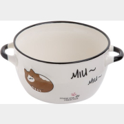 Супница керамическая PERFECTO LINEA Миу-Миу белый/коричневый (18-314002)