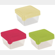 Набор контейнеров для пищевых продуктов GIARETTI Браво квадратные 0,45 л 3 штуки (GR1036МИКС)