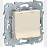 Розетка скрытая с заземлением SCHNEIDER ELECTRIC Unica New бежевая (NU503744TA)