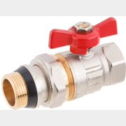 Кран шаровой 3/4" PN40 с наружной-внутренней резьбой бабочка AV ENGINEERING (AVE095034) с уплотнительным кольцом