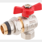 Кран шаровой угловой 1/2" PN40 с внутренней резьбой бабочка AV ENGINEERING (AVE095012E) с уплотнительным кольцом