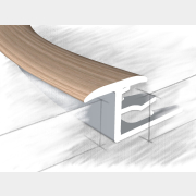 Профиль декоративный алюминиевый КТМ-2000 314-617М 2,7 м дуб беленый