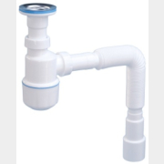 Сифон для умывальника выпуск D64 литой гибкая труба 1 1/4" - 40/50 мм AV ENGINEERING (AVE129750)