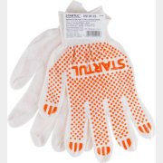 Перчатки хлопчатобумажные с ПВХ точечным покрытием Точка размер 9 STARTUL с логотипом (ST7193)