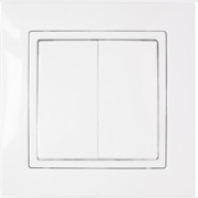 Выключатель двухклавишный скрытый BYLECTRICA Уют белый (С510-875)