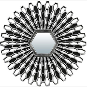 Зеркало интерьерное QWERTY Лимож серебро (74053)