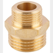 Ниппель латунный редукционный наружная-наружная 1/2"X3/8" AV ENGINEERING (AVE303008)