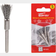 Щетка для гравера из углеродистой стали 5 мм WORTEX 5 штук (ETBS3205018)