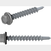 Саморез кровельный 4,8х35 мм цинк шайба с прокладкой PT1 RAL 7004 STARFIX 4500 штук (SM-32709-4500)