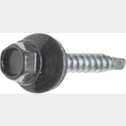 Саморез кровельный 4,8х35 мм цинк шайба с прокладкой PT1 RAL 7024 STARFIX 4500 штук (SM-44598-4500)