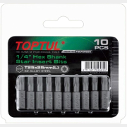 Бита для шуруповерта Torx T25 25 мм TOPTUL 10 штук (FSEA0825G)