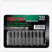 Бита для шуруповерта SL1,0x5,5 25 мм TOPTUL 10 штук (FSAA085EG)