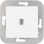 Выключатель одноклавишный скрытый с подсветкой BYLECTRICA Уют белый (С110-556)