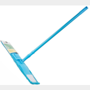 Швабра для пола PERFECTO LINEA Solid с насадкой из микрофибры голубая (43-492022)